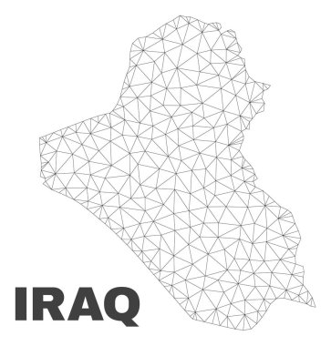 Vektör poligonal Mesh Irak Haritası