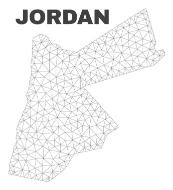 Vektör poligonal Mesh Jordan harita