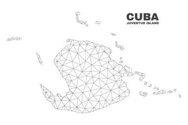 Vektör poligonal Mesh Juventud Adası Haritası