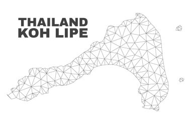 Vektör poligonal Mesh Koh Lipe harita