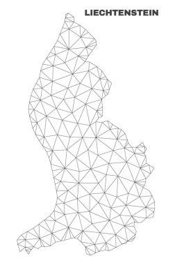 Vektör poligonal Mesh Lihtenştayn Haritası