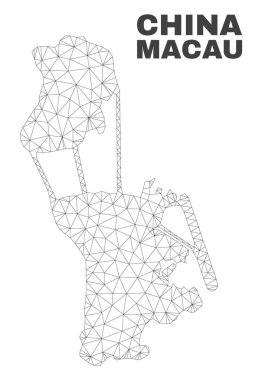 Vektör poligonal Mesh Makao Haritası
