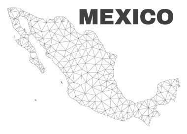 Vektör poligonal Mesh Meksika harita