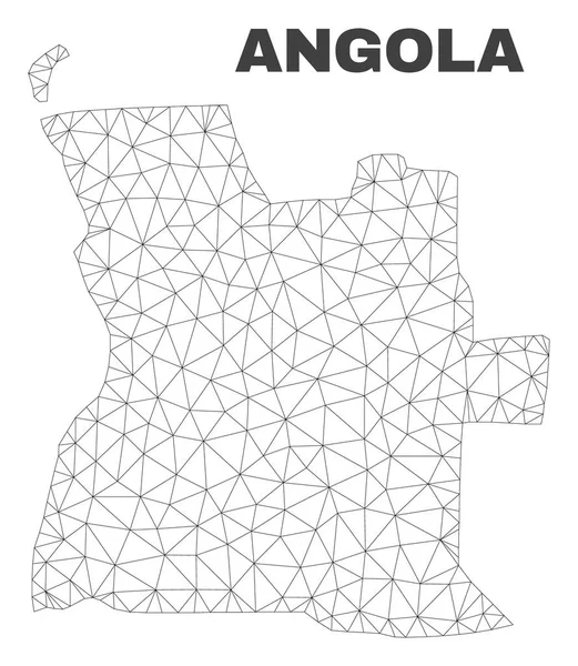 Vektör poligonal Mesh Angola Haritası