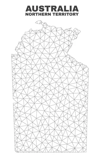 Mapa do território do norte australiano da malha poligonal do vetor —  Vetores de Stock