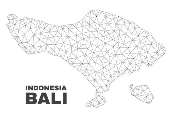 Wektor wielokąta siatki Bali mapę — Wektor stockowy