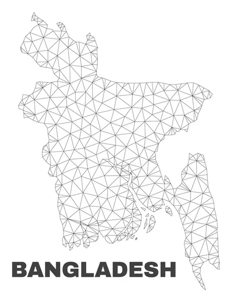 Vektör poligonal Mesh Bangladeş Haritası