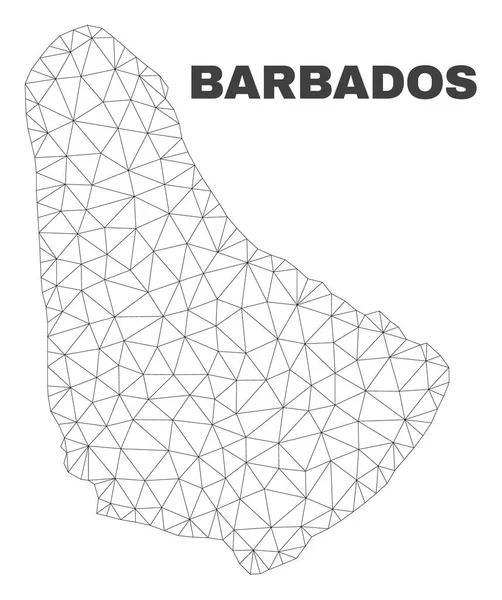 Vektör poligonal Mesh Barbados Haritası