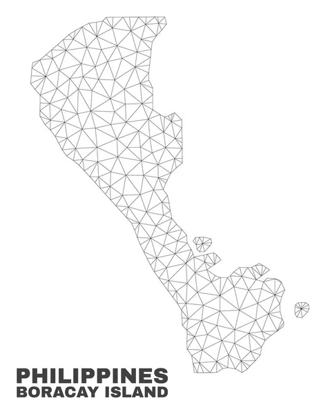 ベクトル多角形メッシュ ボラカイ島地図 — ストックベクタ