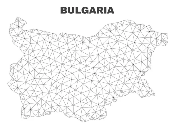 Vector Malla Poligonal Bulgaria Mapa — Vector de stock