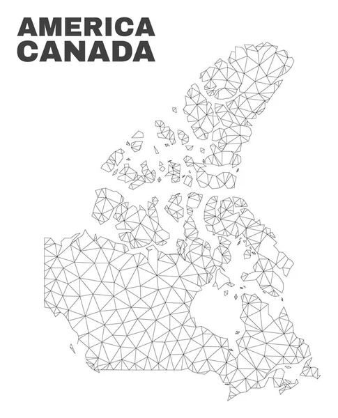 Mapa da malha poligonal do vetor Canadá V2 — Vetor de Stock