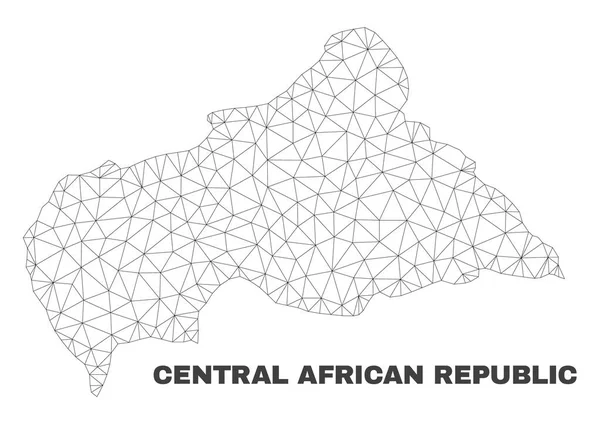 Mapa de la República Centroafricana de malla poligonal vectorial — Archivo Imágenes Vectoriales