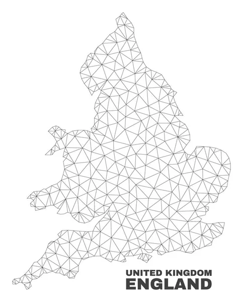 Vektor polygonales Netz england map — Stockvektor