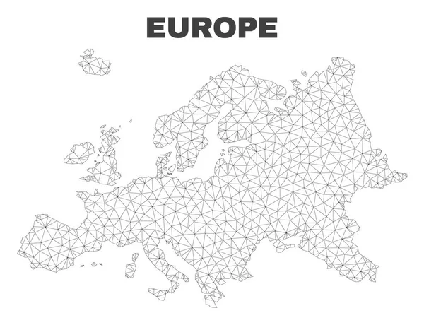 Vector Malla Poligonal Europa Mapa — Vector de stock