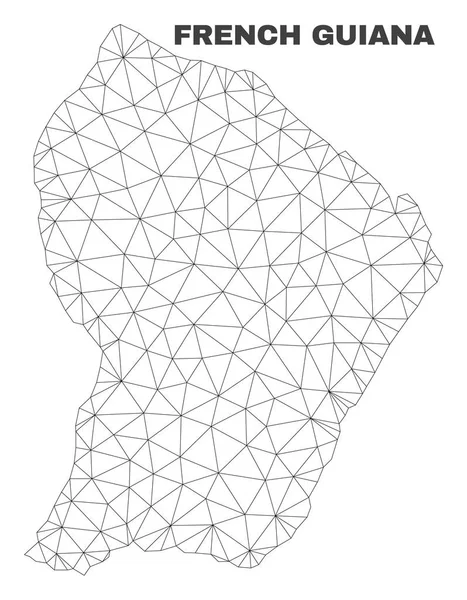 Vektör poligonal Mesh Fransız Guyanası Haritası
