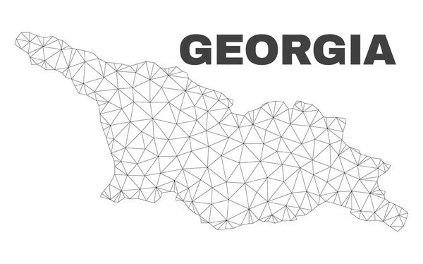 Wektor wielokąta siatki mapę Georgia — Wektor stockowy