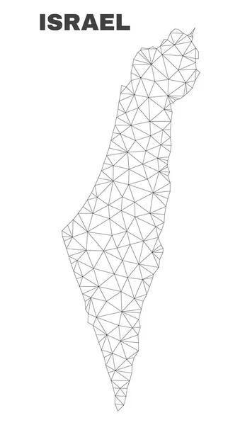Malla poligonal vectorial Mapa de Israel — Vector de stock