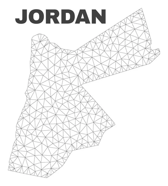 Carte de Jordanie de maille polygonale vectorielle — Image vectorielle