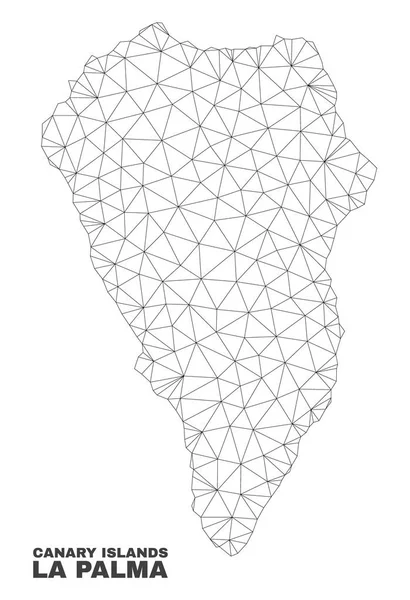Vektor polygonales Netz la Palma Insel Karte — Stockvektor
