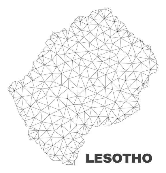 Wektor wielokąta siatki Lesotho mapę — Wektor stockowy