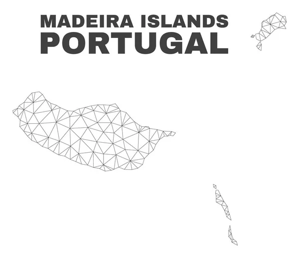 Векторная многоугольная карта Мадейрских островов — стоковый вектор