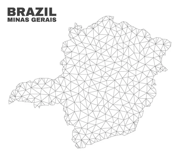 Vektör poligonal Mesh Minas Gerais eyalet harita
