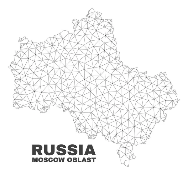 Carte vectorielle de la région de Moscou en maille polygonale — Image vectorielle