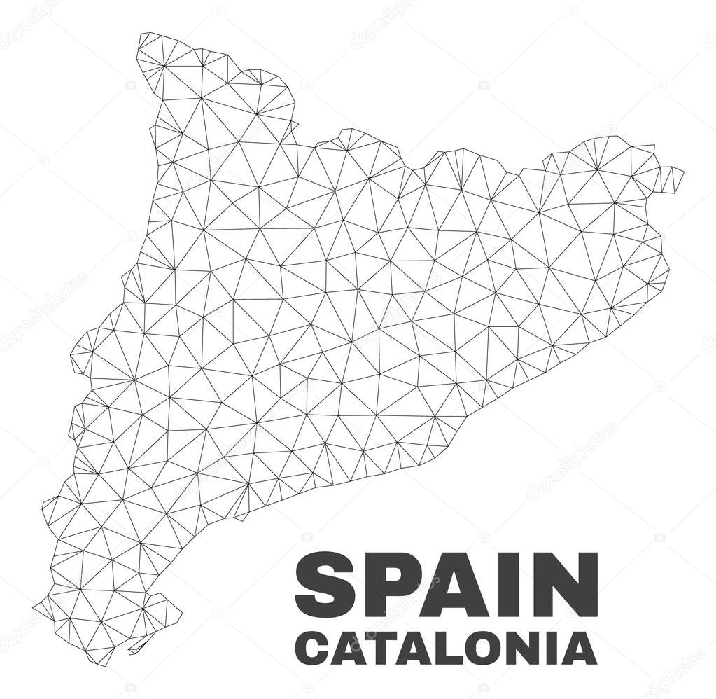 Vector Polygonal Mesh Catalonia Map