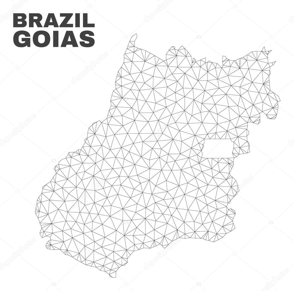 Vector Polygonal Mesh Goias State Map