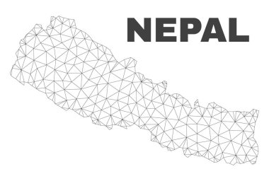 Vektör poligonal Mesh Nepal Haritası