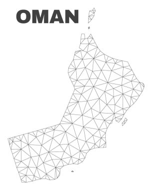 Vektör poligonal Mesh Umman Haritası