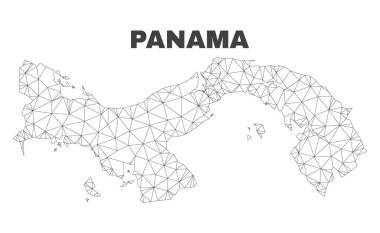 Vektör poligonal Mesh Panama Haritası