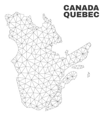 Vektör poligonal Mesh Quebec eyaleti harita