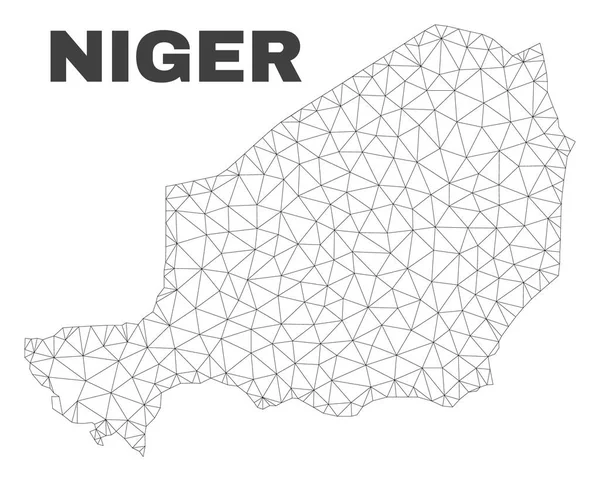Vektör poligonal Mesh Nijer Haritası