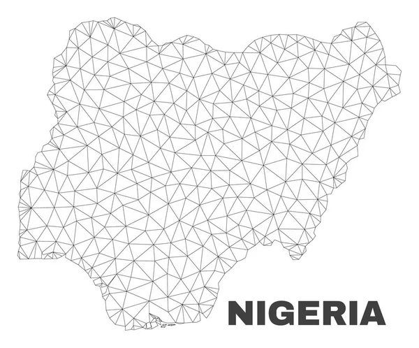 Vektör poligonal Mesh Nijerya Haritası