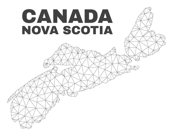 Maglia poligonale vettoriale Nuova Scozia Mappa della provincia — Vettoriale Stock