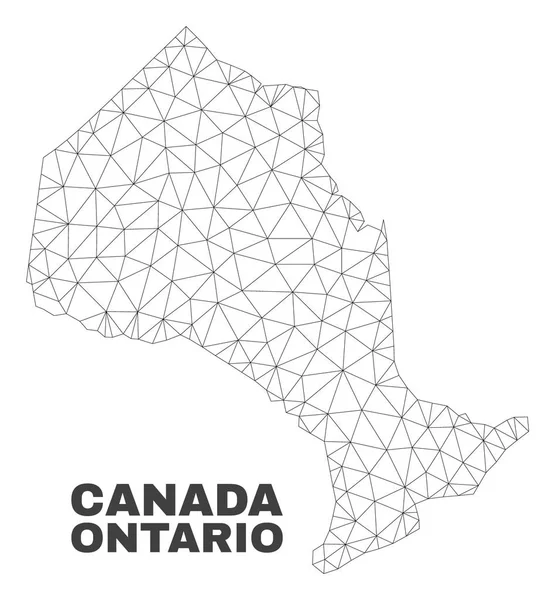 Mapa de la provincia de Vector Polygonal Mesh Ontario — Vector de stock