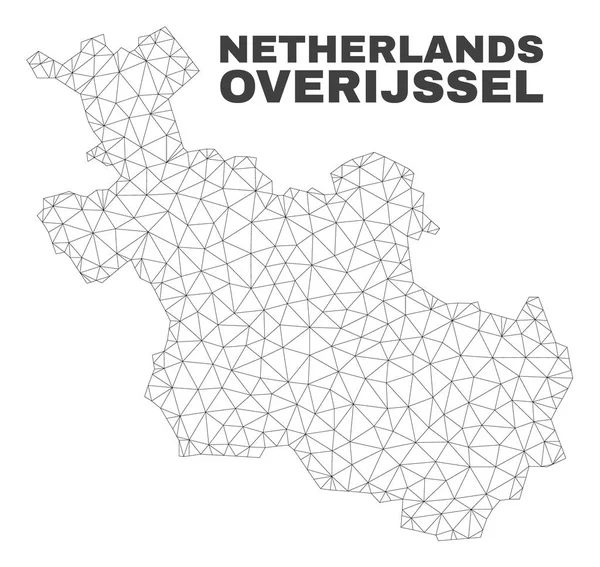 Вектор полігональних сітка Overijssel провінція карта — стоковий вектор