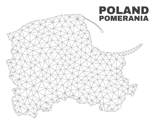 Vektorpolygonales Netz pommersche Woiwodschaft Karte — Stockvektor