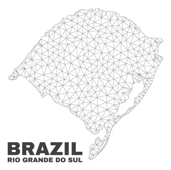 Vektör poligonal Mesh Rio Grande Do Sul devlet harita