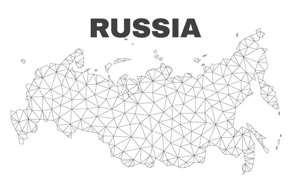 Mapa de Vector Polygonal Mesh Russia — Vetor de Stock