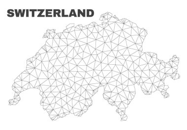 Vektör poligonal Mesh İsviçre: