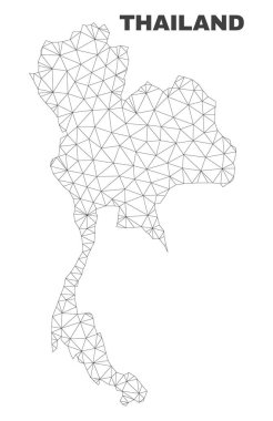 Vektör poligonal Mesh Tayland Haritası