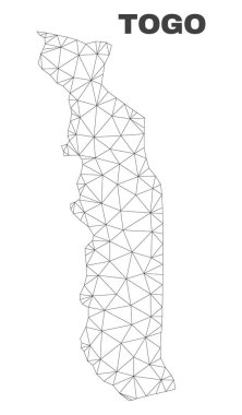 Vektör poligonal Mesh Togo Haritası