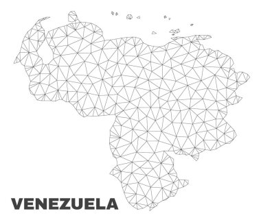 Vektör poligonal Mesh Venezuela Haritası