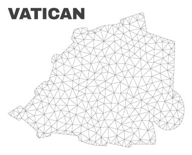 Vektör poligonal Mesh Vatikan Haritası