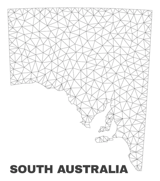 Mapa da malha poligonal do vetor Austrália do Sul —  Vetores de Stock