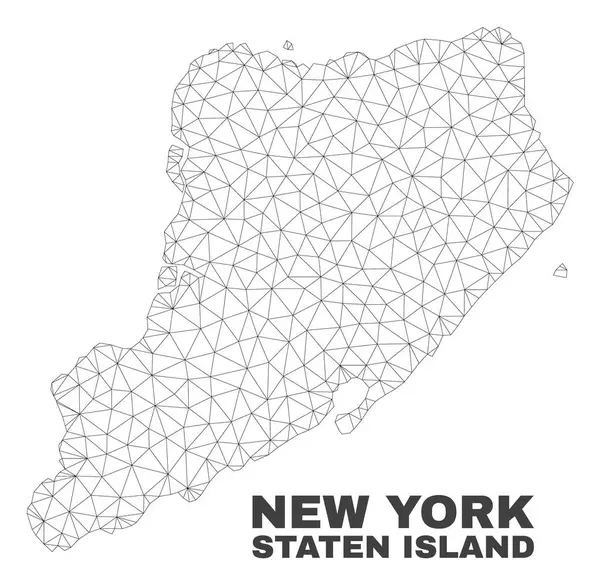 Vektor sokszögű háló Staten Island megjelenítése — Stock Vector