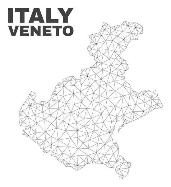 Vektor polygonales Netz veneto Region Karte — Stockvektor