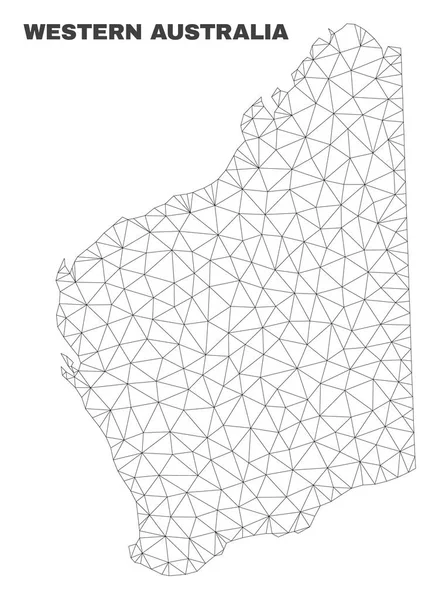 Vektor polygonales Maschennetz Westaustralien Karte — Stockvektor